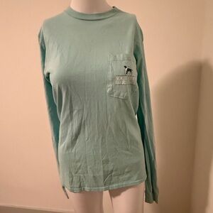 Women's Light Blue Long Sleeve Top